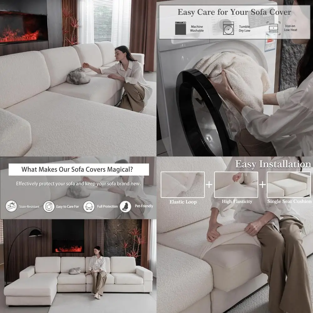 

Эластичные чехлы для диванов — мягкие, моющиеся, износостойкие секционные чехлы для диванов для универсальной защиты мебели