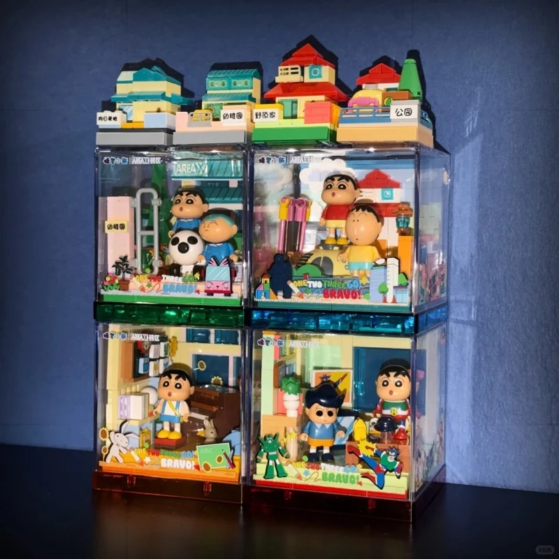 

Конструктор SEMBO BLOCK Crayon Shin-chan: Серия Happy Base Box, сборная модель, игрушка-украшение, подарок на день рождения для детей