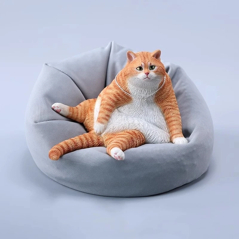 

Chinese pastoral cat, orange cat, civet cat simulation cat model