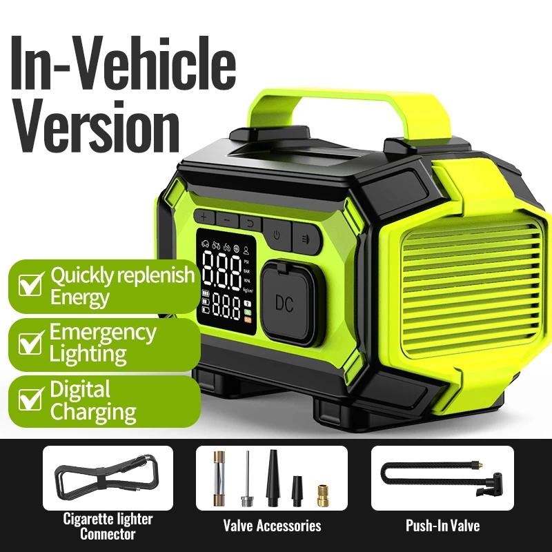 Emergency Start Power Supply Integrated New Multi-functional Portable Tire Pump Blower Suction Integrated With Charging Treasure