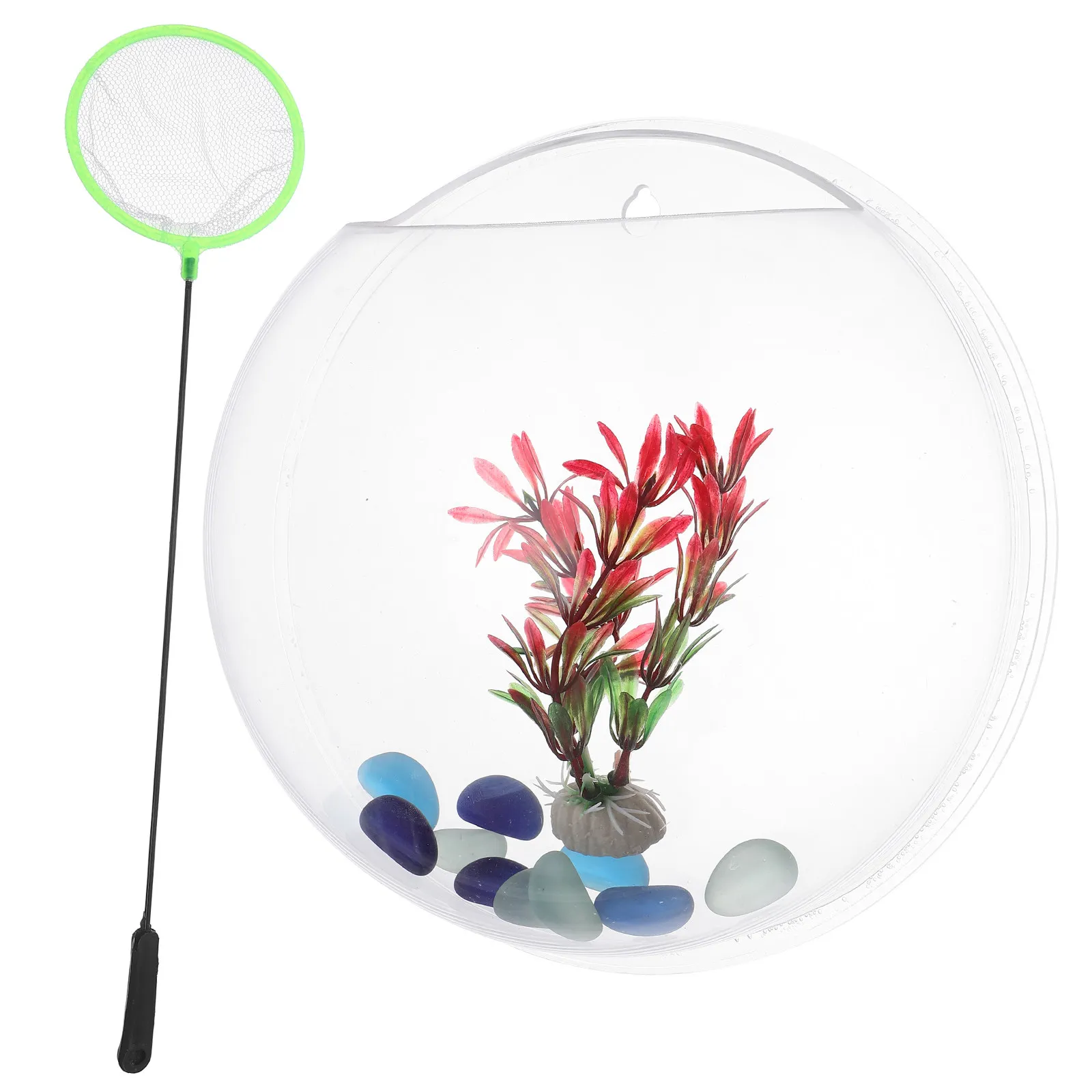 

1Set Transparent Wall Mounted Fish Tank 23Cm Clear Acrylic Mini Aquarium Hanging Planter Wall Planter Decor Space Saving