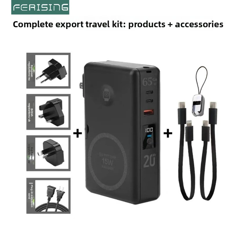 

Semi-solid External battery Qi2.2 Magnetic Power Bank 20000mAh PD 65W GaN Fast Charger for Laptop iPhone MagSafe MacBook Pro