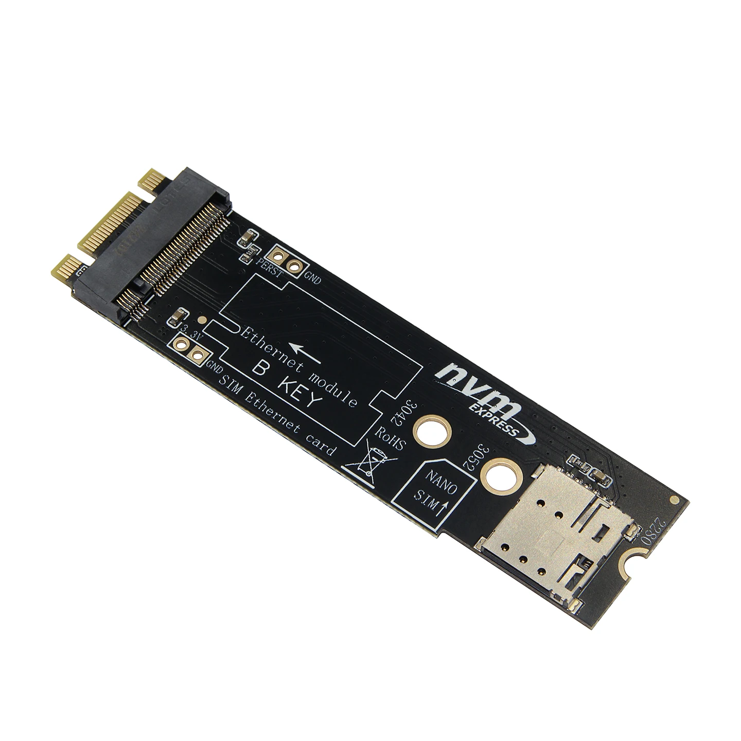 M.2 B Key 4G 5G network card module to NGFF M Key or B Key adapter board