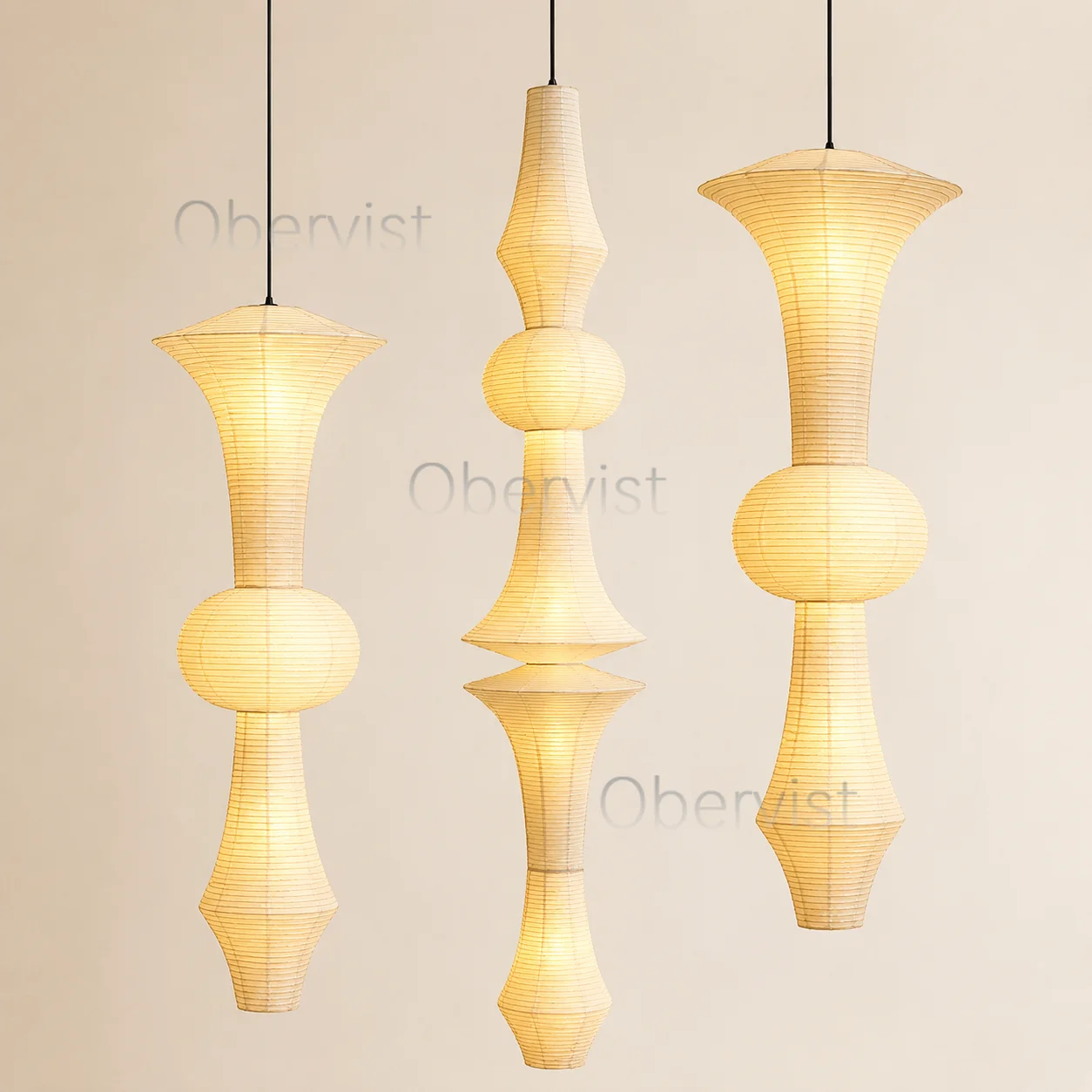 Wabi Sabi Rice Paper Pendant Light Nordic Cloud Shade Chandelier for Bedroom Living Room Loft Shop Decor