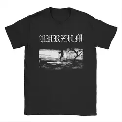 Casual Burzum T-Shirt for Men Round Collar Cotton T Shirt Short Sleeve Tee Shirt Graphic Clothes