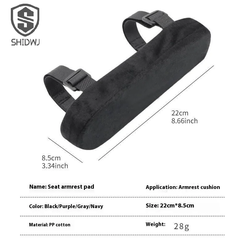 1/2Pcs Memory Foam Soft Armrest Winter Popular Comfortable Car Chair Arm Pillow Hand Pad Auto Replacement Accessories