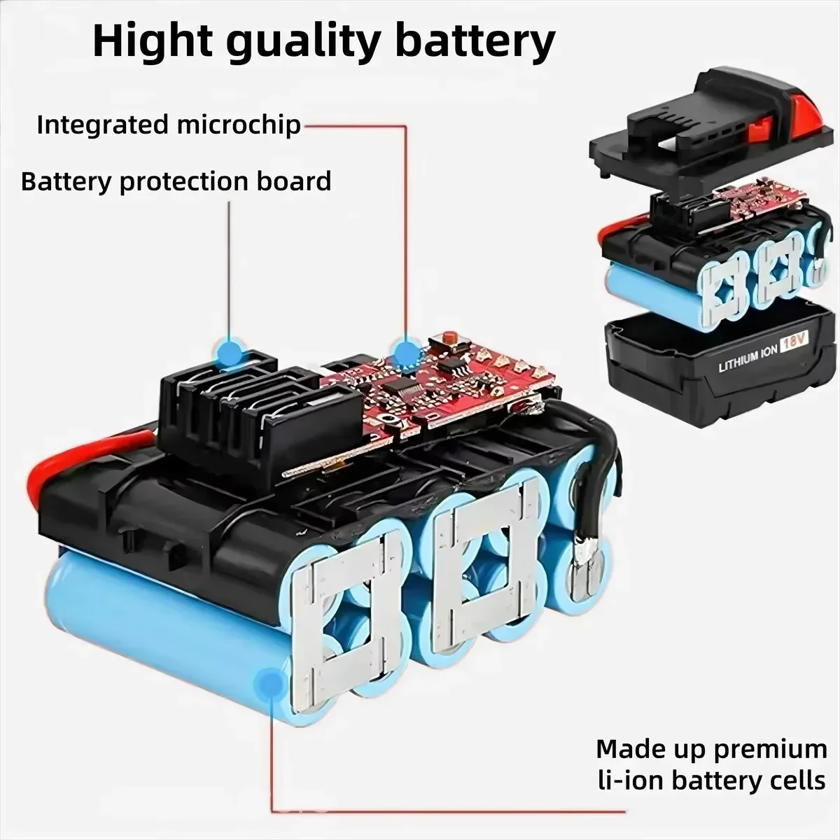 Baterias recarregáveis para milwaukee m18b5 xc bateria de íon de lítio 18v 12.0ah carregador de bateria para milwaukee m18 12v ~ 18v