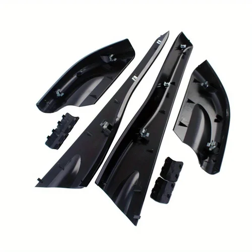 Imagen 2 del producto Para Hyundai Tucson 2004 2005 2006 2007 2008 rieles de techo de coche cubierta de pierna tapa final cubierta protectora negro brillante Exterior 8 Uds