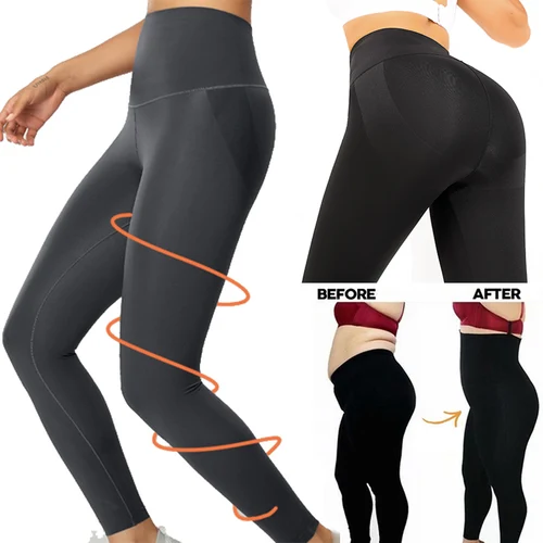 Leggings de compresión anticelulitis moldeador de Cuerpo Adelgazante de piernas bragas de Control de barriga de cintura alta moldeador de muslos