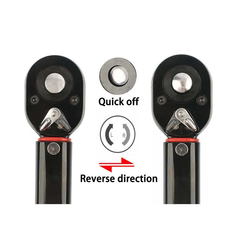 5-210N.m Torque Wrench 1/2'' 3/8'' 1/4'' Square Drive Preset Bicycle Torques Key Two-way Ratchet Car Bike Automotive Hand Tools