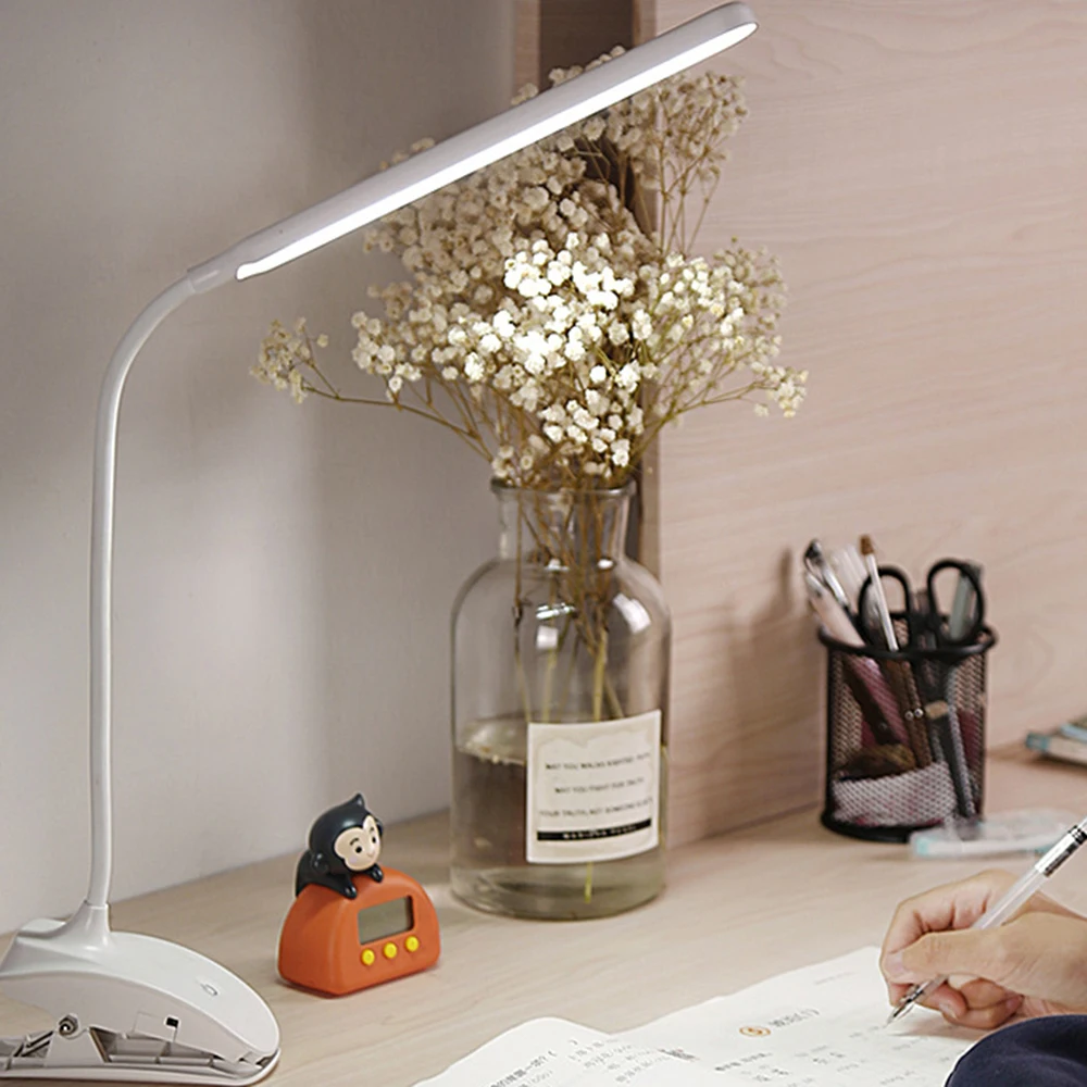 LED Eye Protection Desk Lamp With Clip Multi-Purpose Adjustables Desk Lamp For Dormitory Home