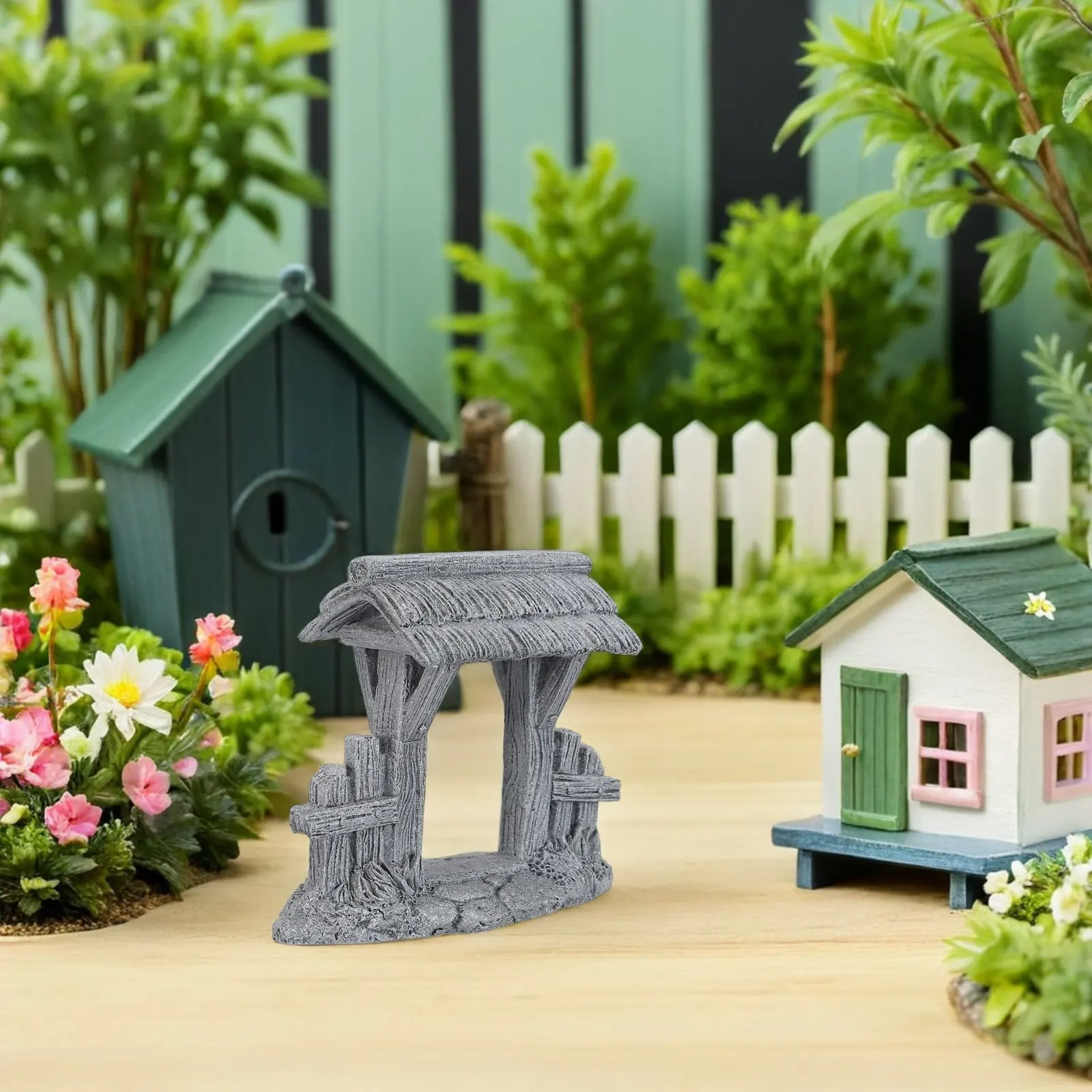

Mini Chinese Gate Stone Ornament Classic Oriental Bonsai Tree Decoration for Fairy Garden Moss Garden Mini Gate Terrarium