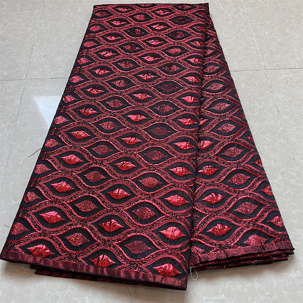 

2025 Высокое качество африканский нигерийский тюль кружевная ткань органза вышивка гипюровое вечернее платье парчовое жаккардовое свадебное платье 5 ярдов