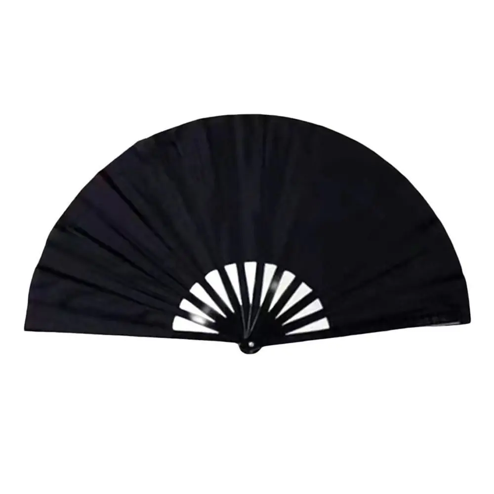 28cm 중국 태극권 부채 플라스틱 뼈 다채로운 요가 쿵푸 부채 DIY 중국풍 선물 손으로 접는 무대 부채