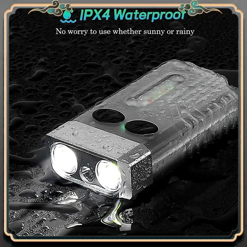 

Premium 1 PCS Mini LED Keychain Flashlight, Rechargeable Pocket Torch 1000LM With 14 Modes