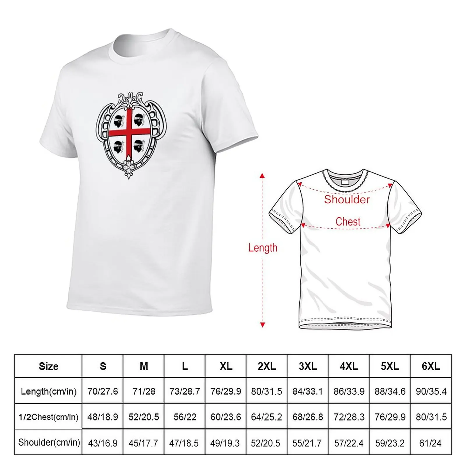 New Coat of Arms of Sardinia T-Shirt plus size tops black t shirt men graphic t shirts