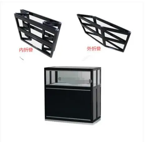 Exhibition folding jewelry counter boutique folding exhibition cabinet glass counter jewelry counter folding counter