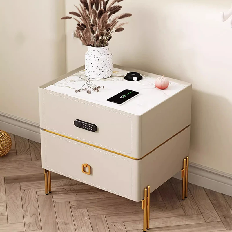 Drawers Modern Drawer Nightstand Dressing Table Mobile Sideboard Smart Nightstands Storage Tables De Nuit Bedroom Furniture