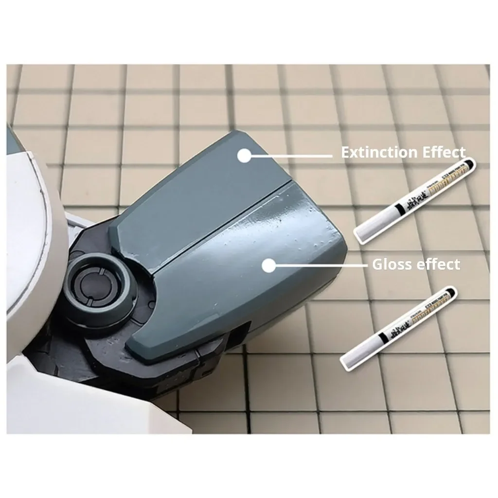 MS047 Pena Spidol Berbasis Air Ramah Lingkungan Matte Gloss 0.7Mm 3Mm Lapisan Pelindung Ujung untuk Model Militer Gundam Alat Hobi DIY