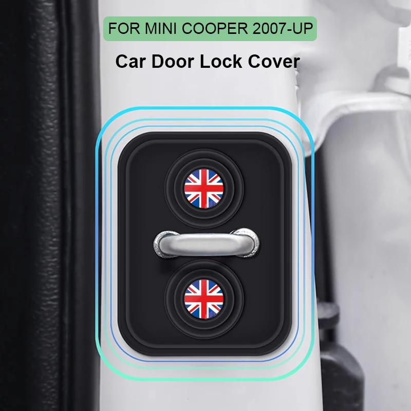 2pcs Car Styling Door Lock Protective Cover For MINI Cooper JCW R56 R55 R60 F56 F54 F55 F60 Clubman Countryman Car Accessories