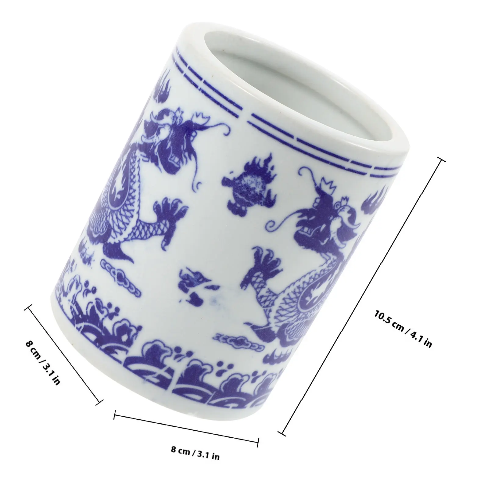 Blue White Porcelain Ceramic Chopstick Holder Kitchen Utensil Pot Storage Bucket Organizer Spoon Fork Cutlery Holder Sturdy