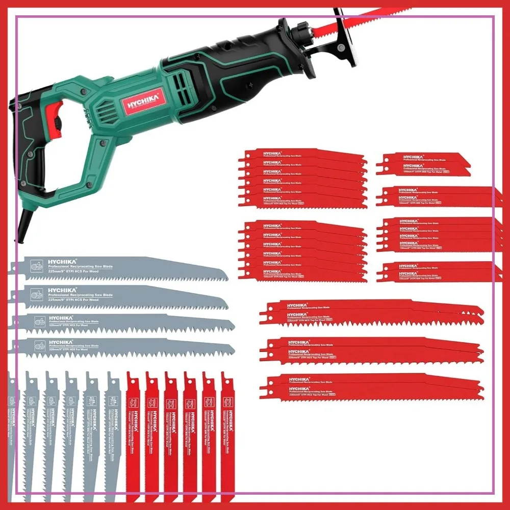 

16-Piece & 32-Piece Reciprocating Saw Blade Set with 6A Saw
