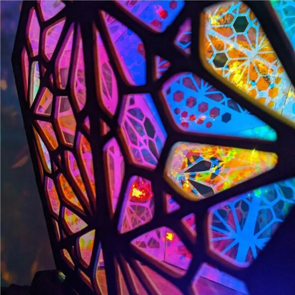 Wood Bohemian Night Light Portable Replacement Cute Stylish 4.5V Home Candlelight Dinner Projector Lamp Decoration