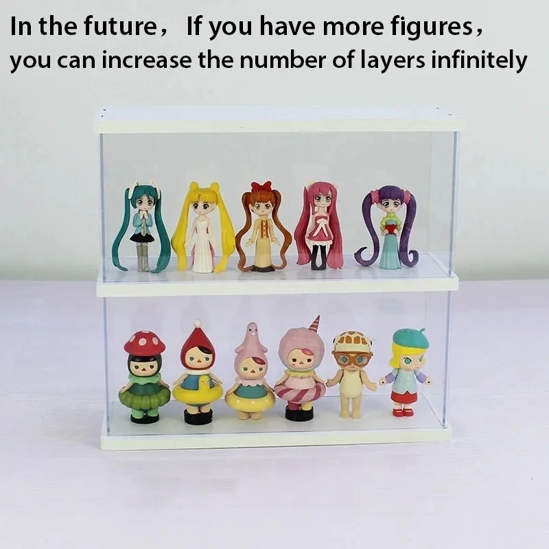 Multi-layeracrylic Transparent Storage Box Blind Box Display Rack Hand Open Door Model Dust Cover Toy Storage Display Cabinet