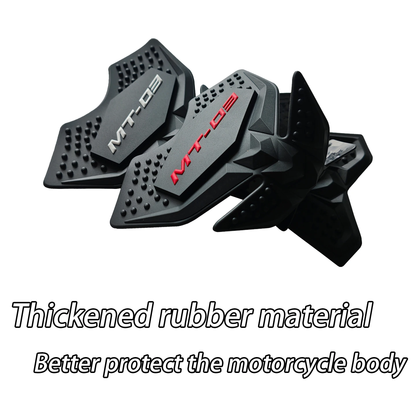Compatible with Yamaha MT03 MT-03 2015-2019 Rubber Non-Slip Tank Traction Pads Scratch-Proof Stickers Heat-Resistant Side Sticke