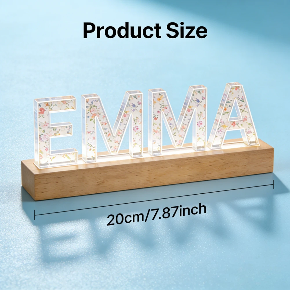 1pc Custom Name Acrylic LED Name Light for Wedding, Gift for Mom,Birthday,Wedding, Anniversary Decor, USB Powered Night Light w - view 5