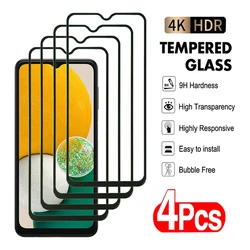 4Pcs 100D Transparent Tempered Glass For Samsung Galaxy A11 A12 A13 A14 A15 M11 M12 M13 M14 4G 5G Screen Protector Glass Film