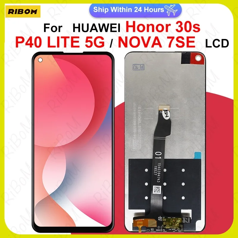 

New 6.5" For Huawei P40 Lite 5G Display Nova 7SE LCD Touch Screen For HUAWEI HONOR 30S LCD CDY-AN90 Digitizer