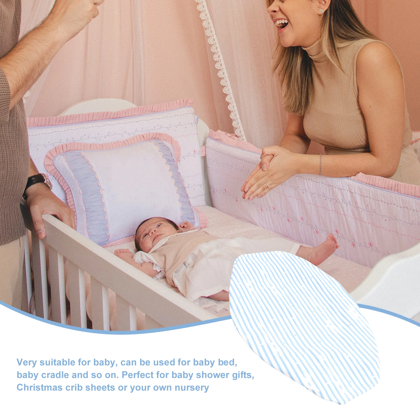 

Crib Baby Bed Sheet Fitted Infant Mattress Topper Golden Girl baby sheets crib fitted sheet crib bed sheets humidity absorption