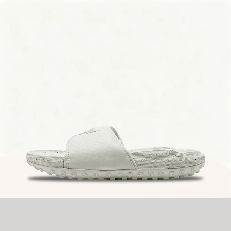 Under Armour Project Rock Slides White Casual Everyday Versatile Lightweight Breathable Comfort Flip-Flop Men 3026034-100