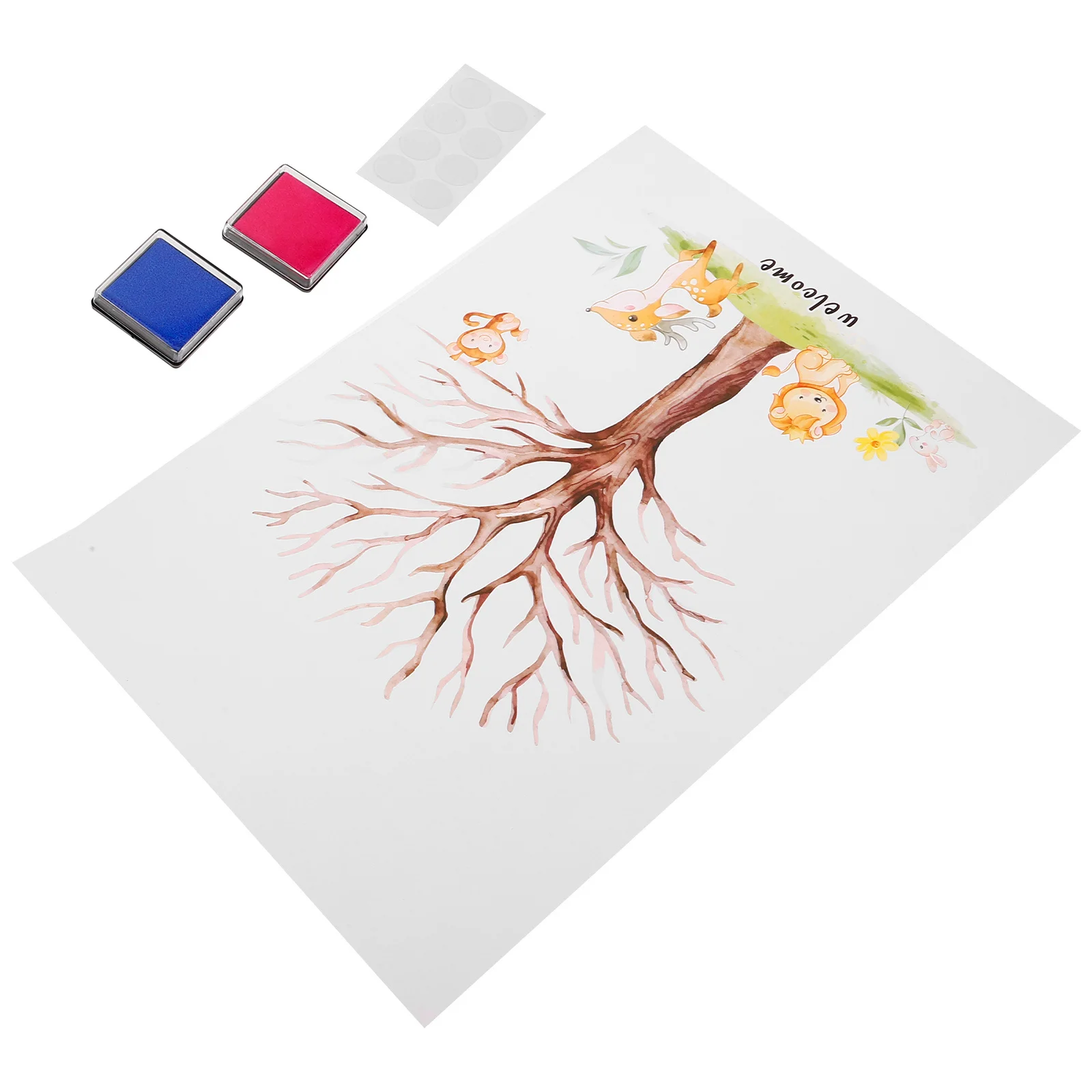 

1Set Gender Reveal Fingerprint Tree Guest Book Decor Shower Keepsake Voting Sign Decorations