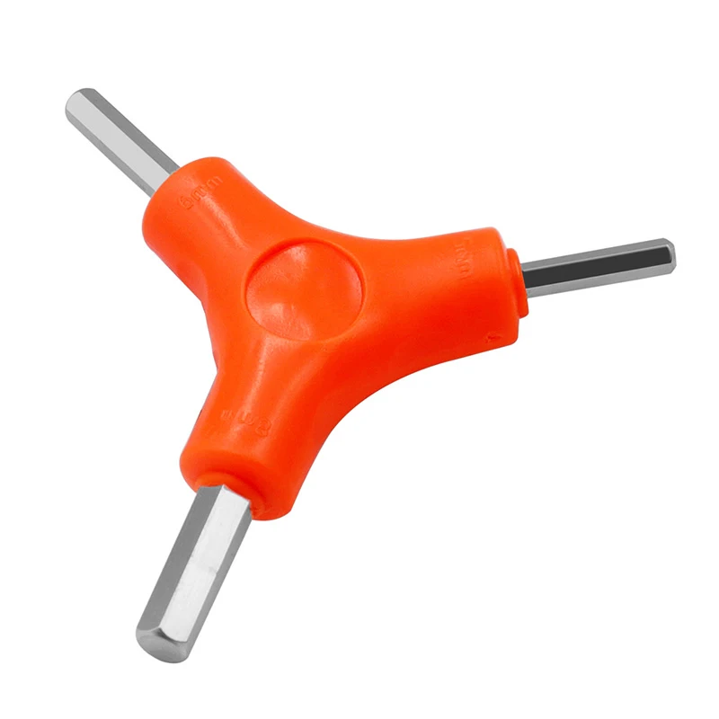 AliExpress QSTEXPRESS 3 In 1 Trigeminal Hex Key Set 2.5/3/4/5/6/8mm Hexagon Wrench Carbon Steel Hand Tools Bicycle Maintenance Tools