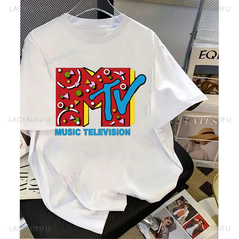 الموسيقى التلفزيون ليوبارد نمط الجرافيك بلايز خمر 80s 90s MTV الشارع الشهير س الرقبة قصيرة الأكمام طباعة المحملة رائجة البيع الملابس #2