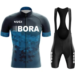 Ciclismo 2023 UCI BORA Uomo Abbigliamento Abbigliamento estivo da uomo Set da uomo Mtb Mountain Bike Outfit Cycle Jersey Pantaloni primaverili Gel Uniforme