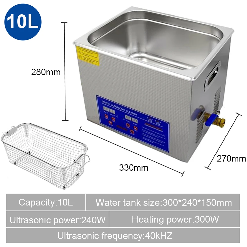 3L 6L 10L 2L Ultrasonic Cleaner Ultrasound Washing Machine Ultrasonic Heated Washing Bath Home Commercial Ultrasonic Cleaner image 3