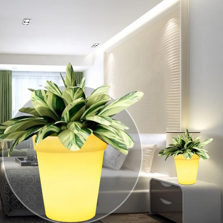 Hotel Vase Plant Pot Garden Event Party Light Emitting Diode Lighting Decorative Pot