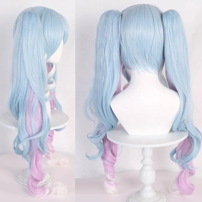 90 cm Snow Mikuu/120 cm Demone Mikuu Parrucca Cosplay Anime Cosplay Parrucca per capelli resistente Protezione per parrucca2025