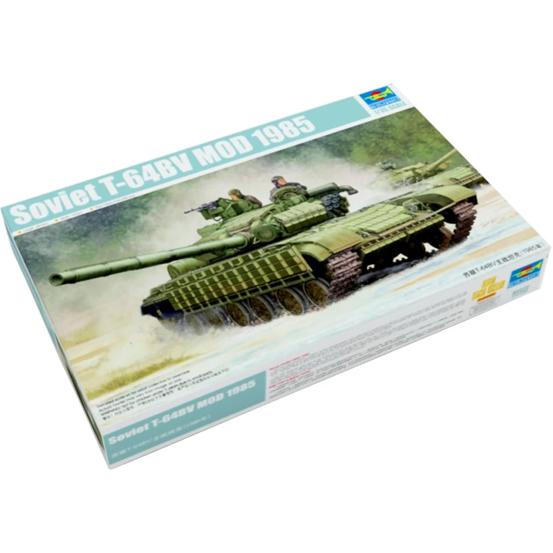 Trumpeter 05522 1/35 T-64BV Mod.1985 MBT Main Battle Tank Military Plastic Toy Collection Handcraft Assembly Model Building Kit