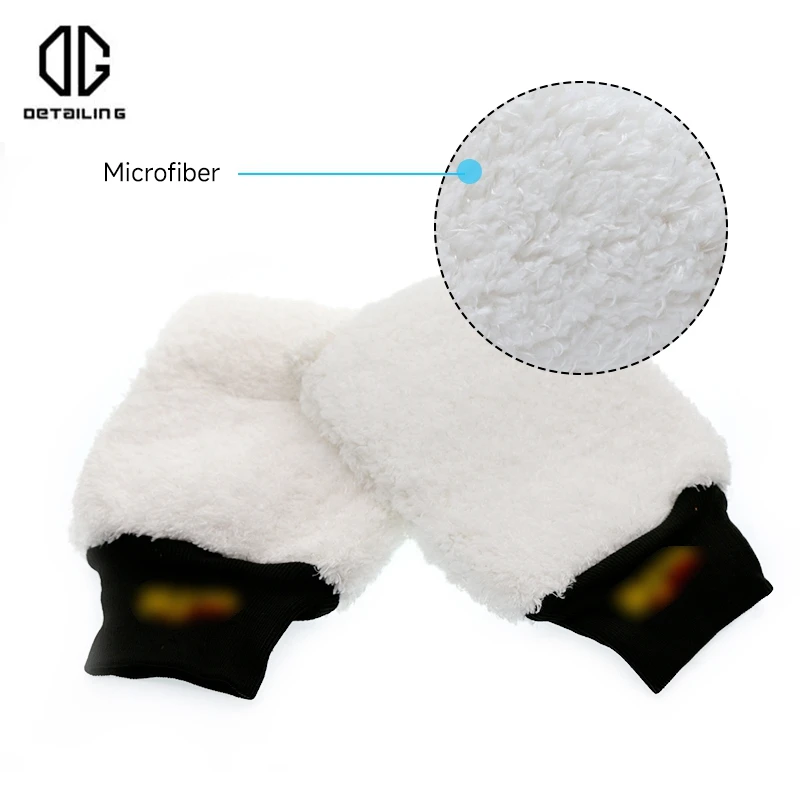 DETAILING Car Washing Glove Plush Wash Mitt Microfiber Ultra Absorbent Cleaning Mitts Auto Wash Accessories Car Cleaning Tools