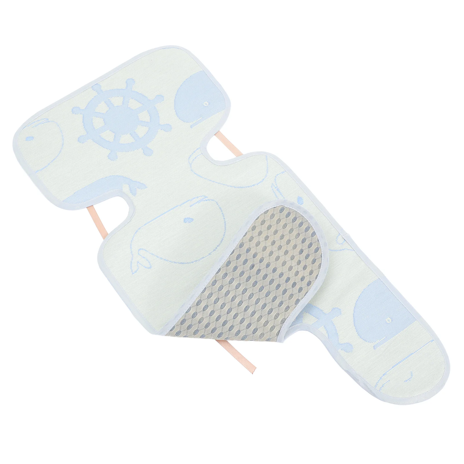 

1pc Newborn Stroller Cooling Pad Silk Pad Summer Cooling Pad (Sky-blue, Random Pattern)