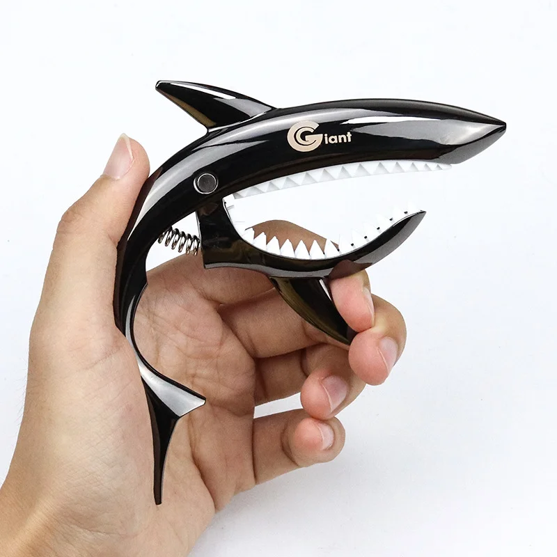 Shark Guitar Capo Funny Creative Zin Alloy Quick Change Clamp for Acoustic Electric Guitarra Bass Guitar