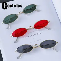 2023 New Small Oval Sunglasses for Men Women Vintage Classic Metal Frame Eyewear Fashion Design Sun Glasses Shades