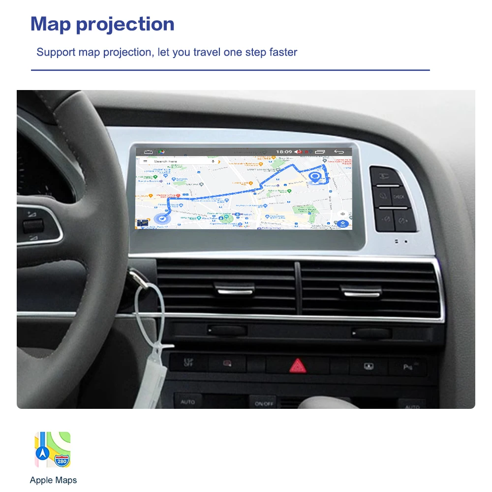 أندرويد 14 سيارة الوسائط المتعددة CarPlay شاشة راديو لأودي A6 C6 4F 2005-2015 MMI 2G 3G نظام تحديد المواقع والملاحة ستيريو واي فاي بلوتوث