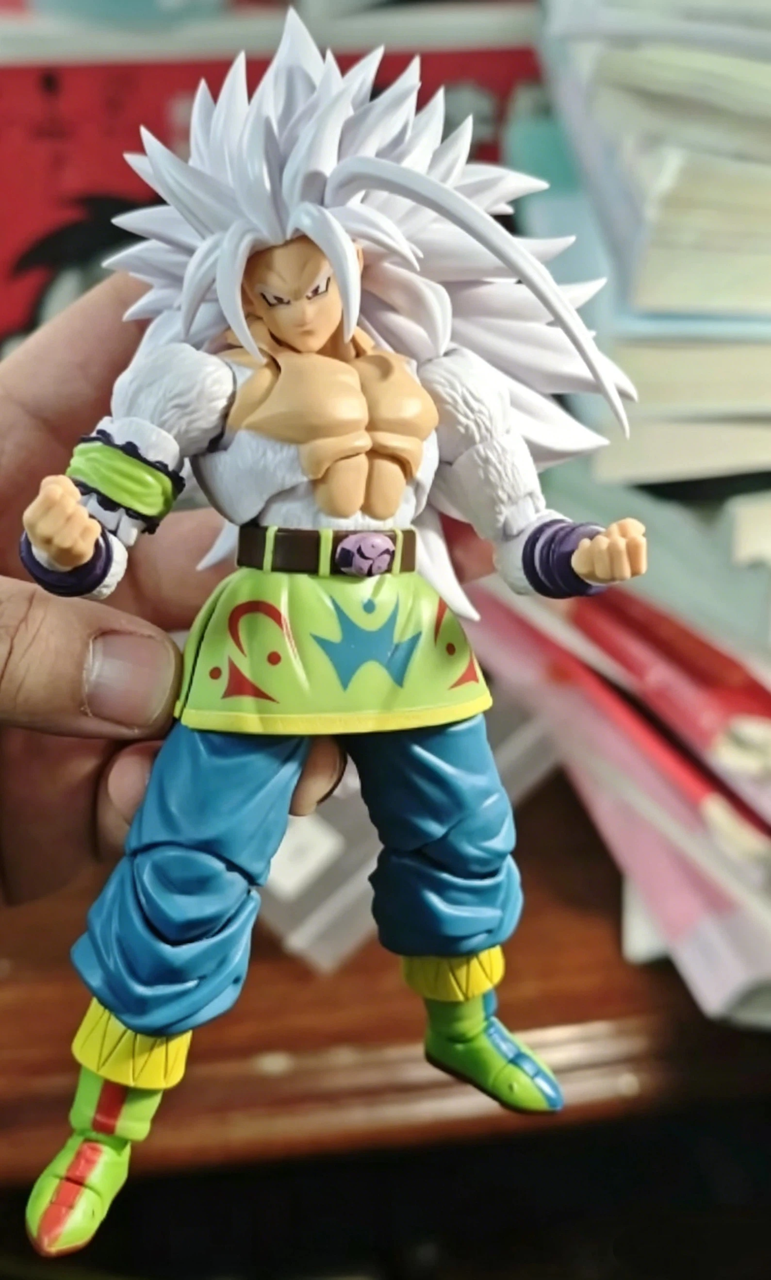 In Stock Black Hole Dragon Ball Super Saiyan 5 SSJ5 Son Goku White Hair Goku 1/12 Scale Anime Action Figure Toys Collection Gift view 2