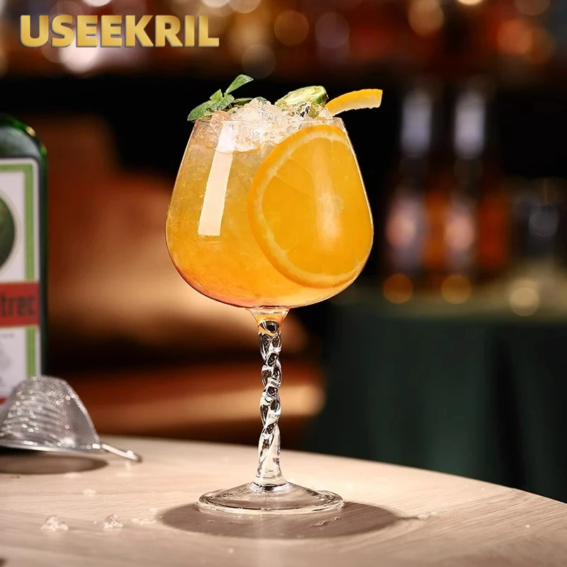 Copas de cóctel creativas, Copa retorcida, copa de vino, Copas de jugo de Ginebra y tónico, copas de vino tinto, accesorios para Bar en casa