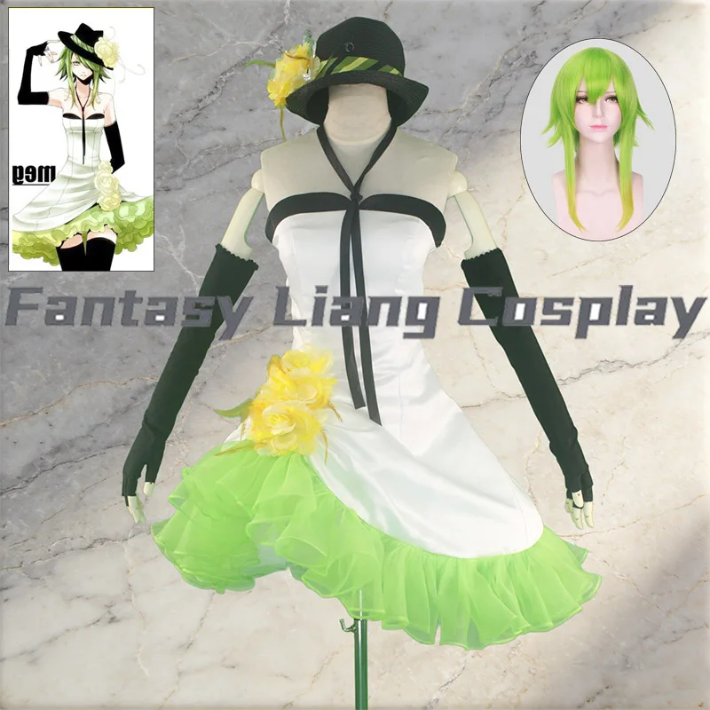vocaloid-gumi-カメリアのコスプレ衣装、ウィッグ、フルセット。女性用、ハロウィン、カーニバル、パーティー、コミックコンに最適。オーダーメイド。